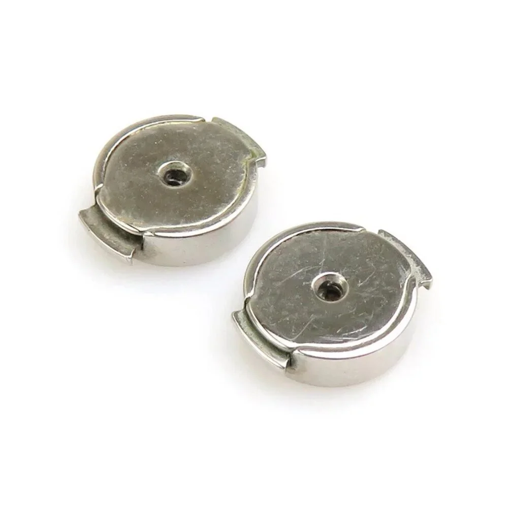 HERMES H Cube Pierce Earrings Silver/Magenta Metal/Enamel - Picture 7 of 10